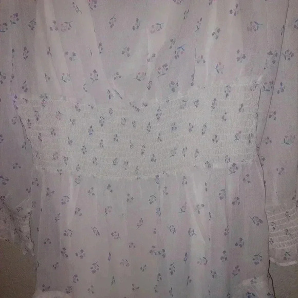 French Connection Cecilia Hallie Recycled Polyester Crinkle Ruffle Mini Dress L - Picture 10 of 13